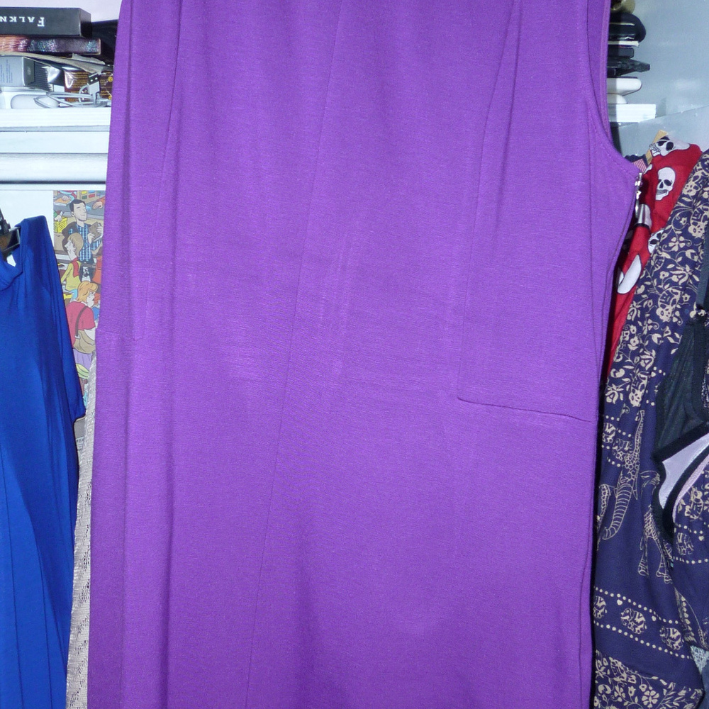 37" Banana Republic purple side zip dress slvless